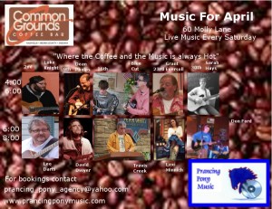 Common Grounds, Nashville, Ind., April music line up