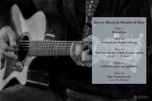 Dean Phelps Performance Schedule for May 2018